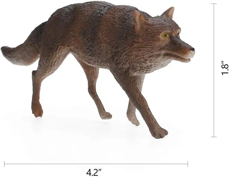 RESTCLOUD 7Pcs Wolf Toy Figurines Set Wolf Animals Figures (Wolf Set A)