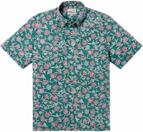 Reyn Spooner Men's Sentosa Classic Button Front Shirt, Bayberry