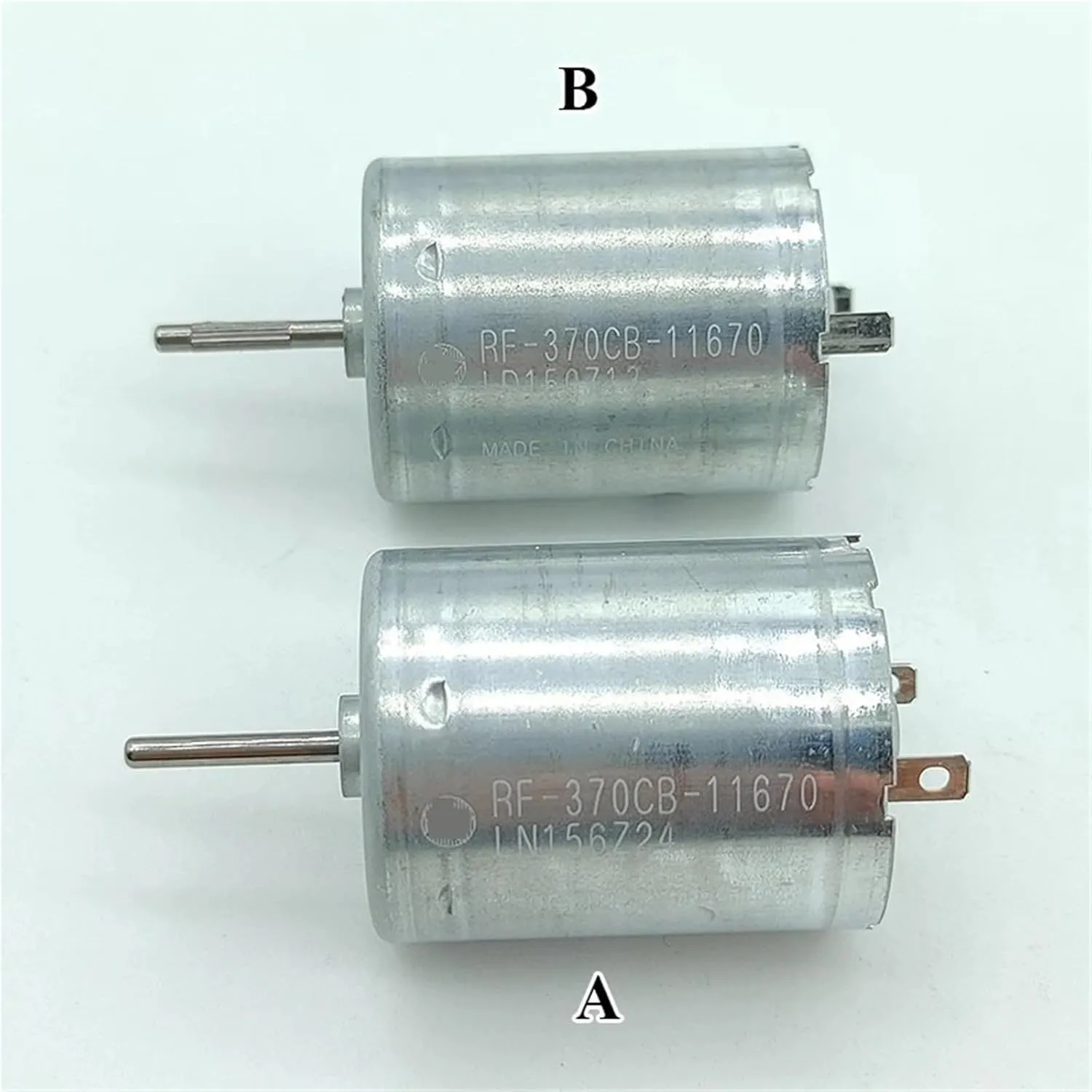RF-370CB-11670 DC 12V 18V 24V 6000RPM Mini 24MM Precious Metal Brush Motor DIY Car Door Window Actuator Repair Engine 1Pcs(A Round Shaft)