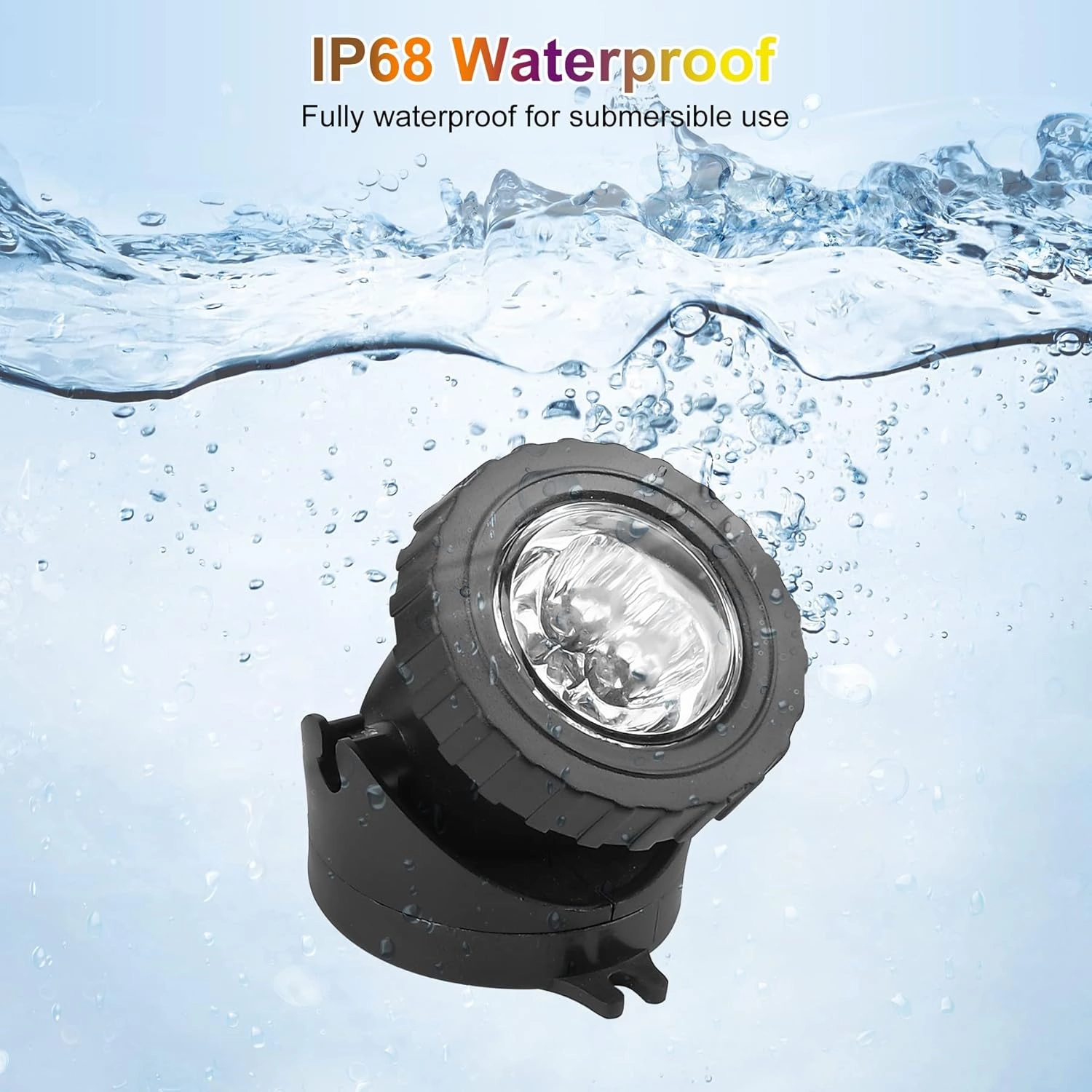 RGB Pond Lights with Timer, Super Bright LED Underwater Submersible Colorful Landscape Spotlights, Remote Control IP68 Waterproof Fountain Lights for Fish Aquarium Tank Garden Yard (Set of 5)