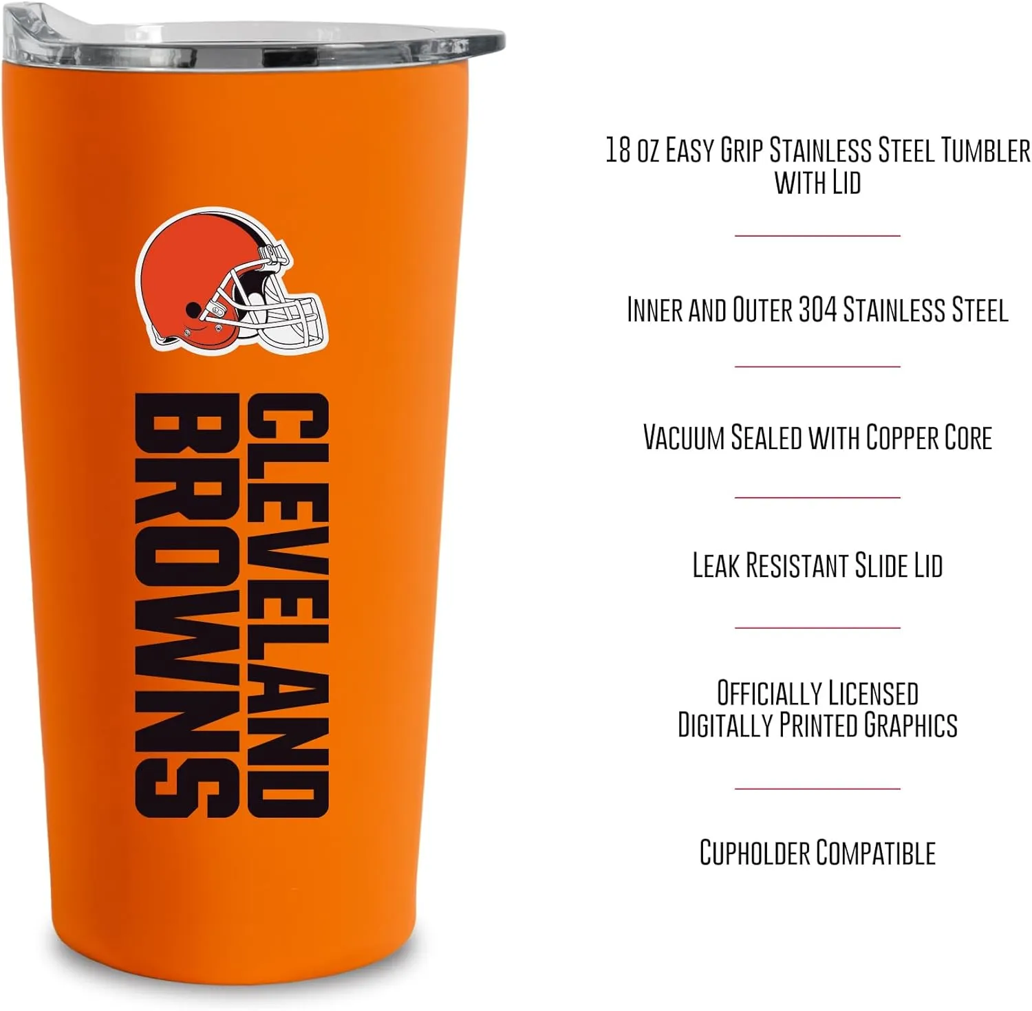 Rico Industries NFL Football Soft Touch, Easy Grip Tumbler