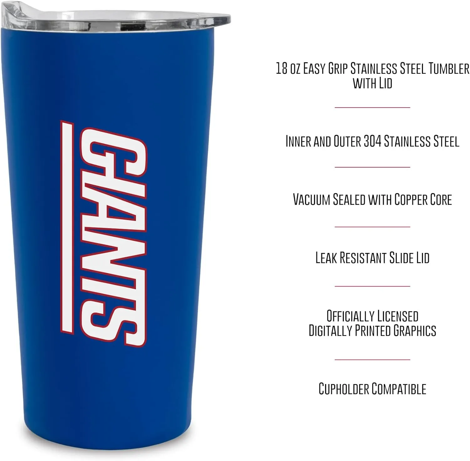 Rico Industries NFL Football Soft Touch, Easy Grip Tumbler