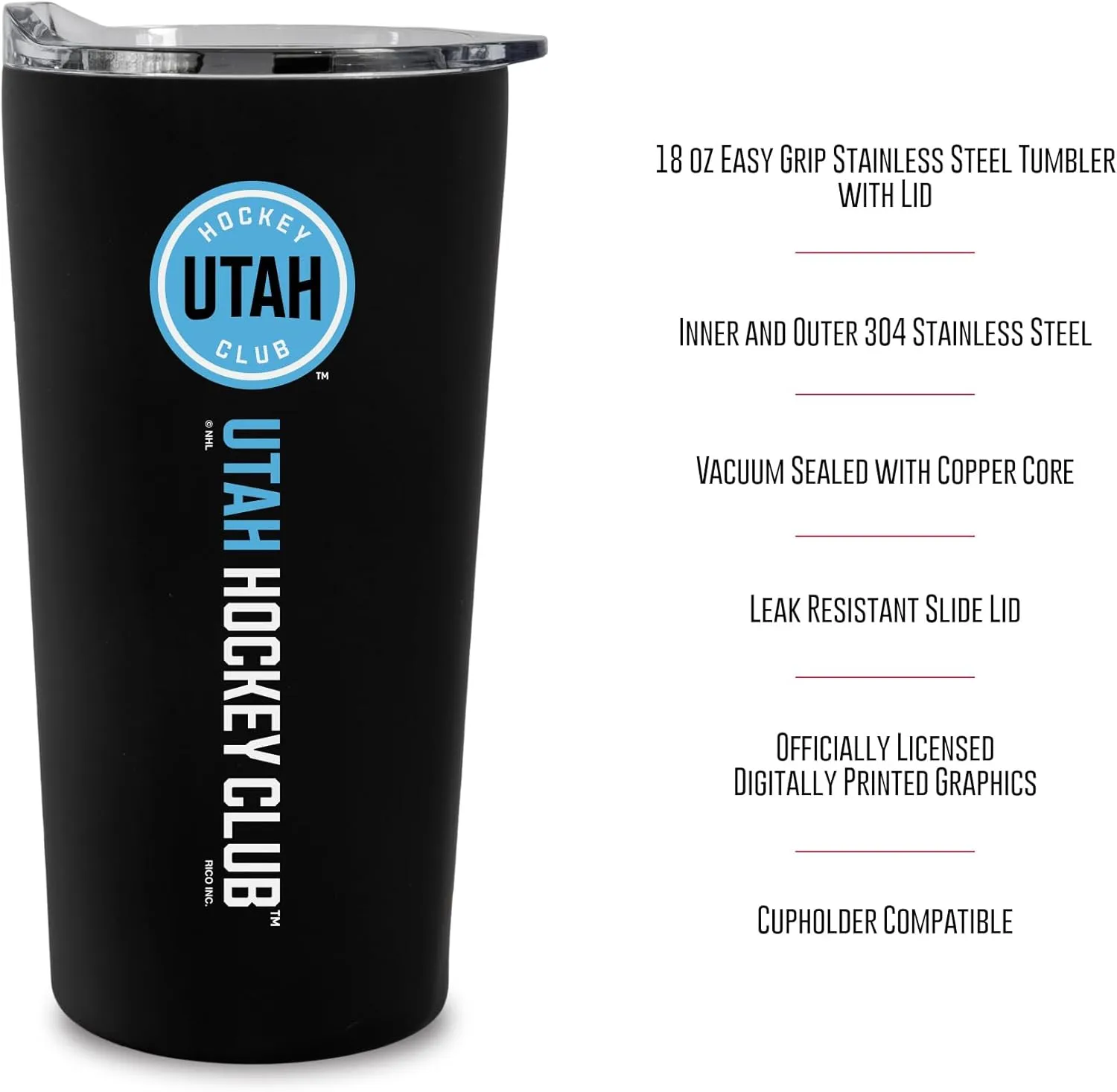 Rico Industries NHL Hocke Soft Touch, Easy Grip Tumbler
