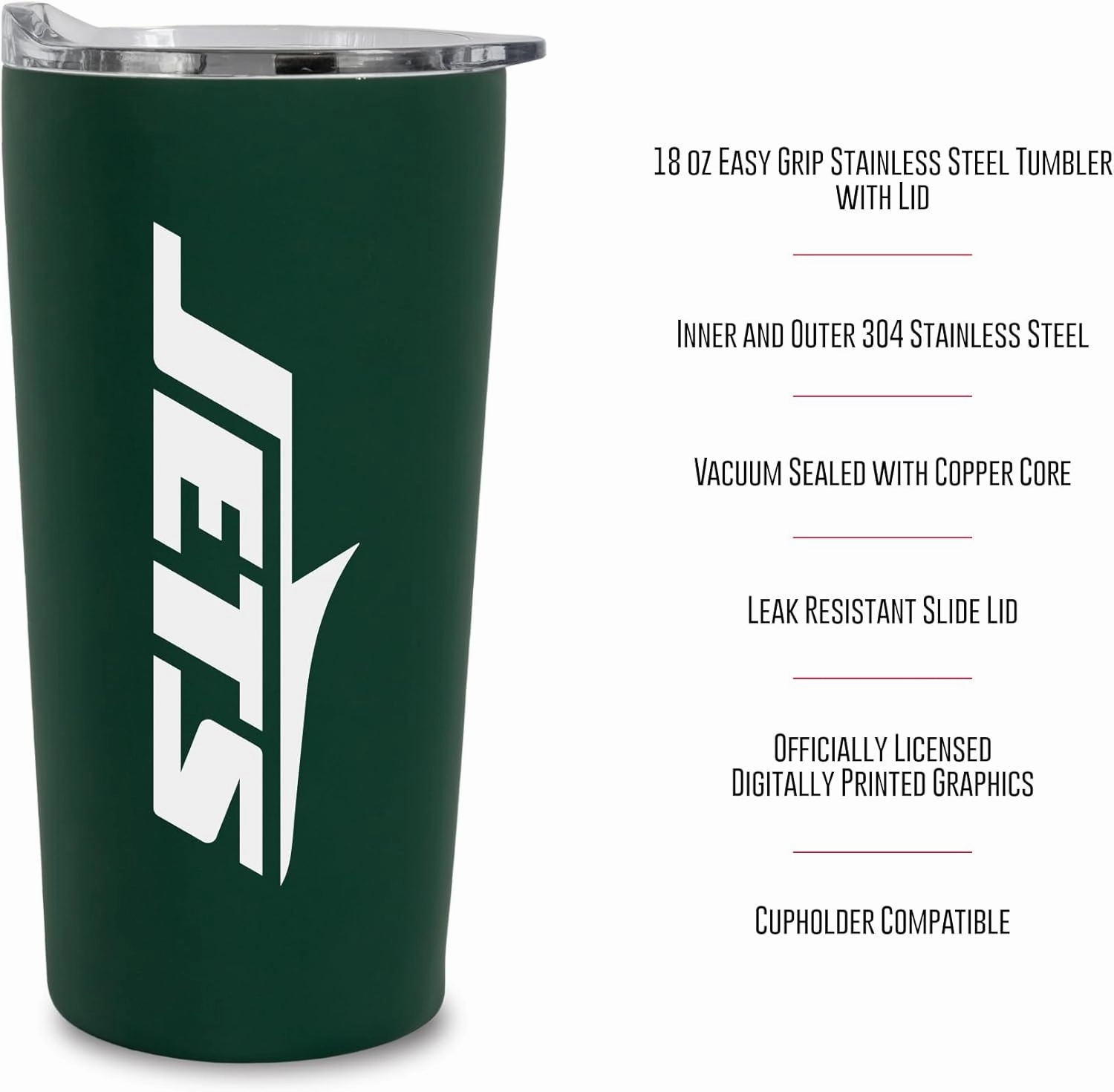 Rico Industries NFL Football Soft Touch, Easy Grip Tumbler