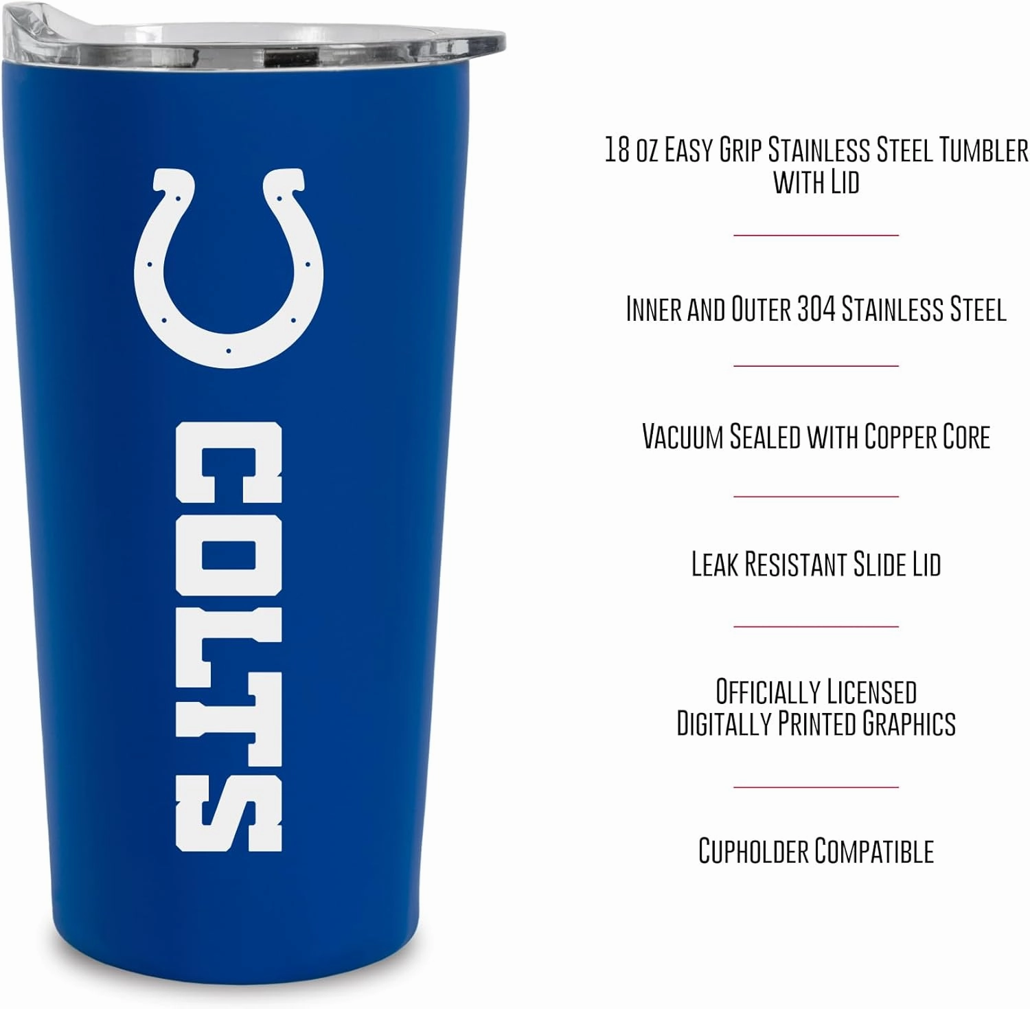 Rico Industries NFL Football Soft Touch, Easy Grip Tumbler