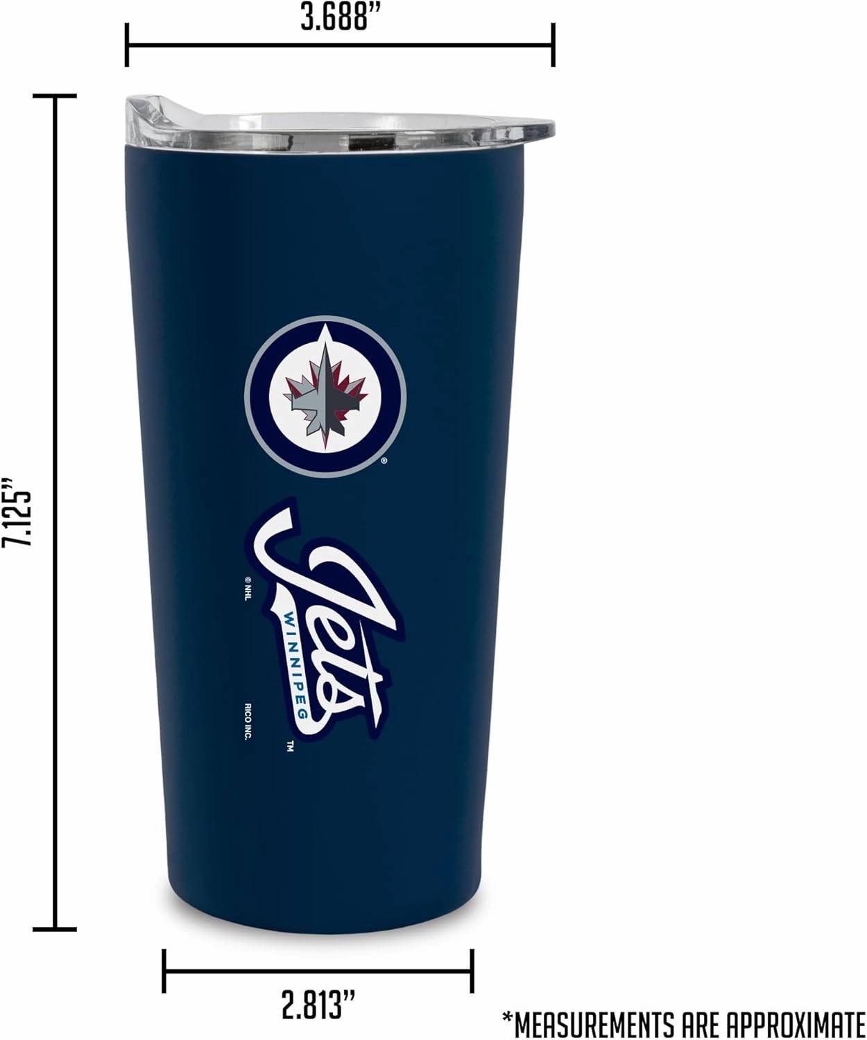 Rico Industries NHL Hocke Soft Touch, Easy Grip Tumbler