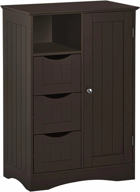 RiverRidge, Espresso Ashland 1-Door, 3-Drawer Floor Cabinet, One Size