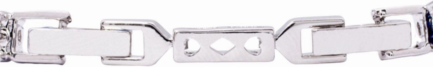 RIZILIA Adjustable Tennis Bracelet Set with 1.2" Extender - 18K White Gold Plated