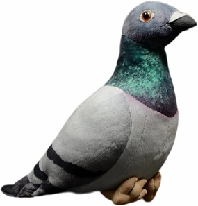 Rock Pigeon Plush Toy, 7.8inch Grey Super Soft Realistic Rock Pigeon Stuffed Animal Plush Toy Cute and Funny Simulated Bird Animal Party Home Decorations Kids Birthday Christmas
