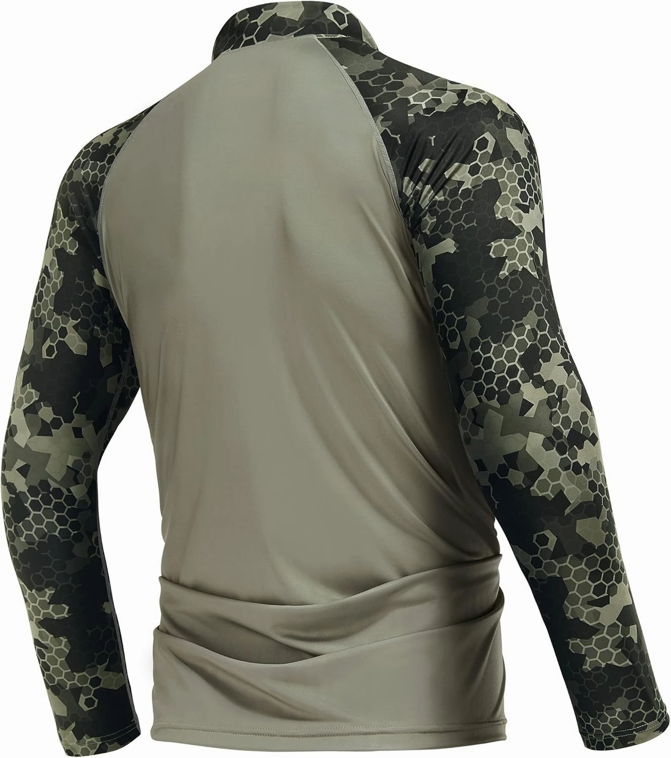 Rodeel Men's Running Hiking Shirts 1/4 Zip UPF 50  Sun Protection Long Sleeve Shirt