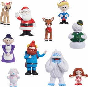 Rudolph the Red-Nosed Reindeer® Figure Set, 10-Piece Figure Set, Kids Toys for Ages 3 Up by Just Play
