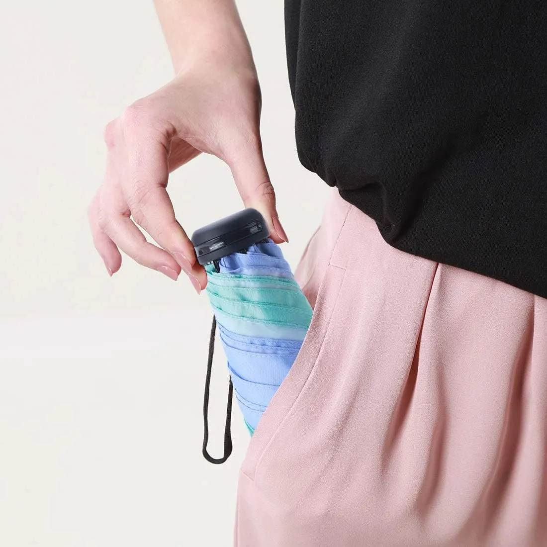 RUMBRELLA Mini Teflon Purse Umbrella With 99% UV Protection for Travel