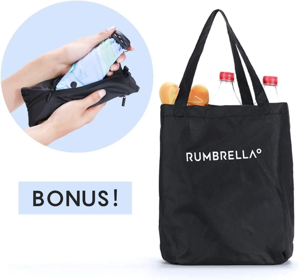 RUMBRELLA Mini Teflon Purse Umbrella With 99% UV Protection for Travel