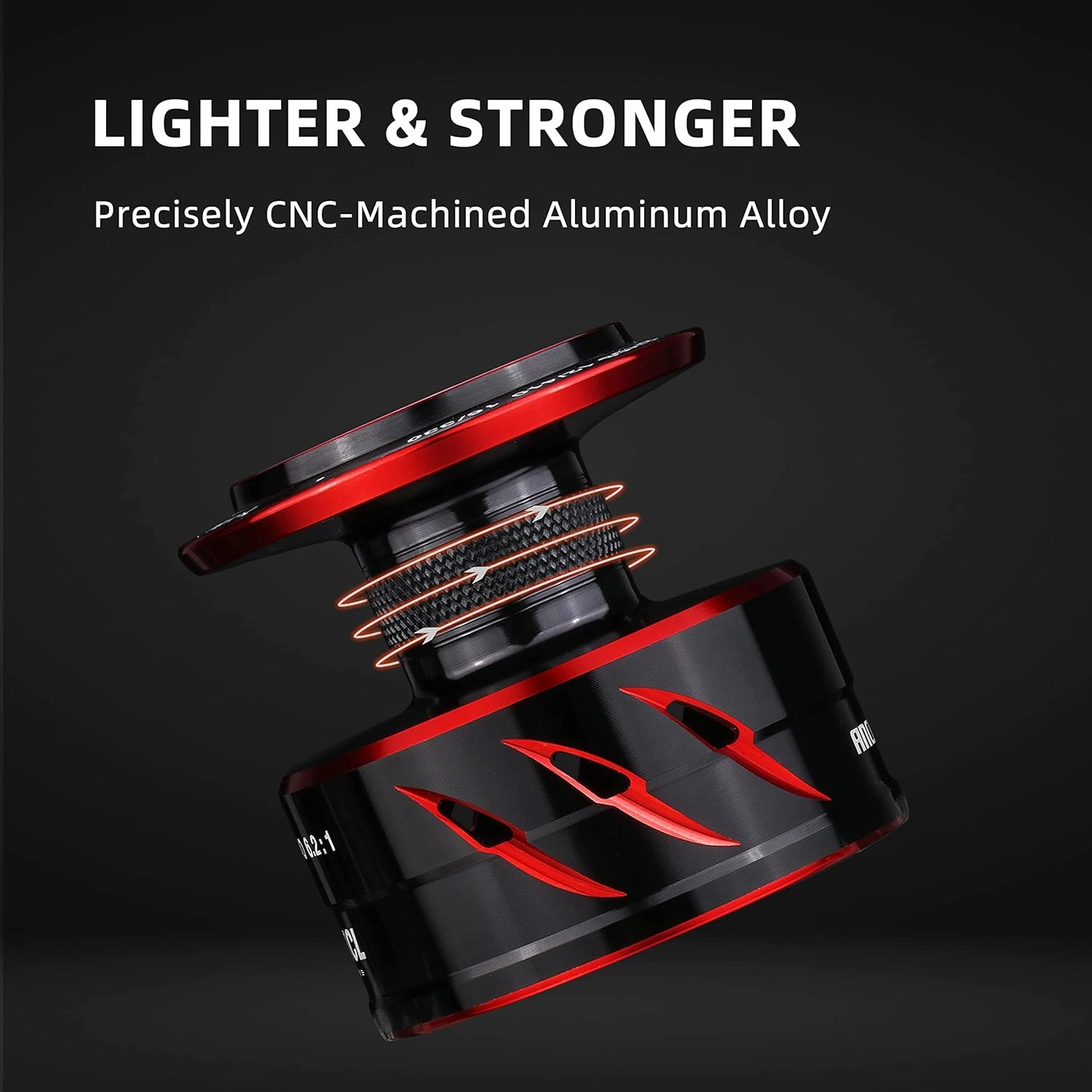 RUNCL Spinning Fishing Reel ANCOHUMA, Powerful 26 LB Max Drag, 7 1 Stainless BB, 6.2:1 CNC Aluminum Alloy Spool, Unique Smooth Colorful Ceramic Line Roller, D.S.S.R Double Shield for Freshwater