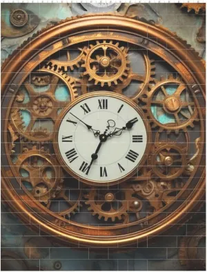 Rusty Steampunk Clock Building Block Puzzle Personalized Building Bricks for Adults Block Puzzle Building DIY Brick Block Puzzles Valentine's Day Gifts for Home Decor Brick Puzzle