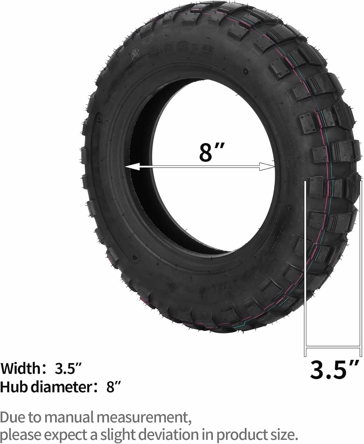 RUTU (2-Pack)3.50-8 Replacement Tire   Inner Tube with TR87 Bent Angled Valve Stem for Shinko Mini Bike Trail 421 Series