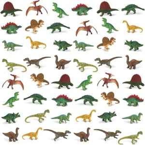 Safari Ltd. Dinosaurs Bulk Bag - Set of Miniature Toy Dinosaur Set - 48 Piece Collection for Boys, Girls & Kids Age 3 