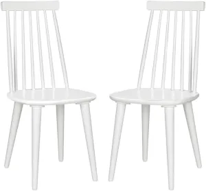 Safavieh American Homes Collection Burris Country Farmhouse White Spindle Side Chair (Set of 2)