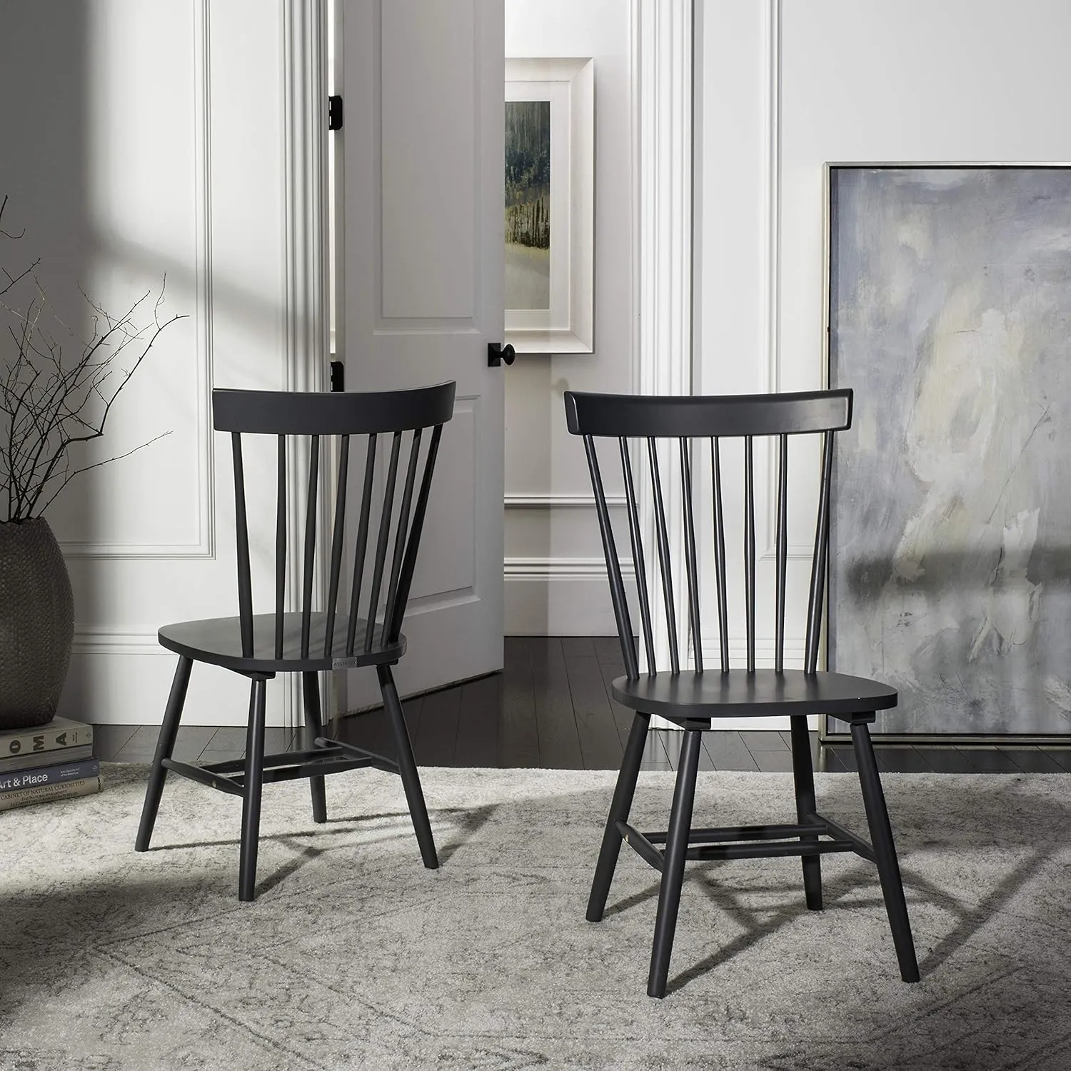 SAFAVIEH Parker Parkse Side Chair, 0, Charcoal Grey