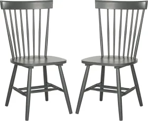 SAFAVIEH Parker Parkse Side Chair, 0, Charcoal Grey