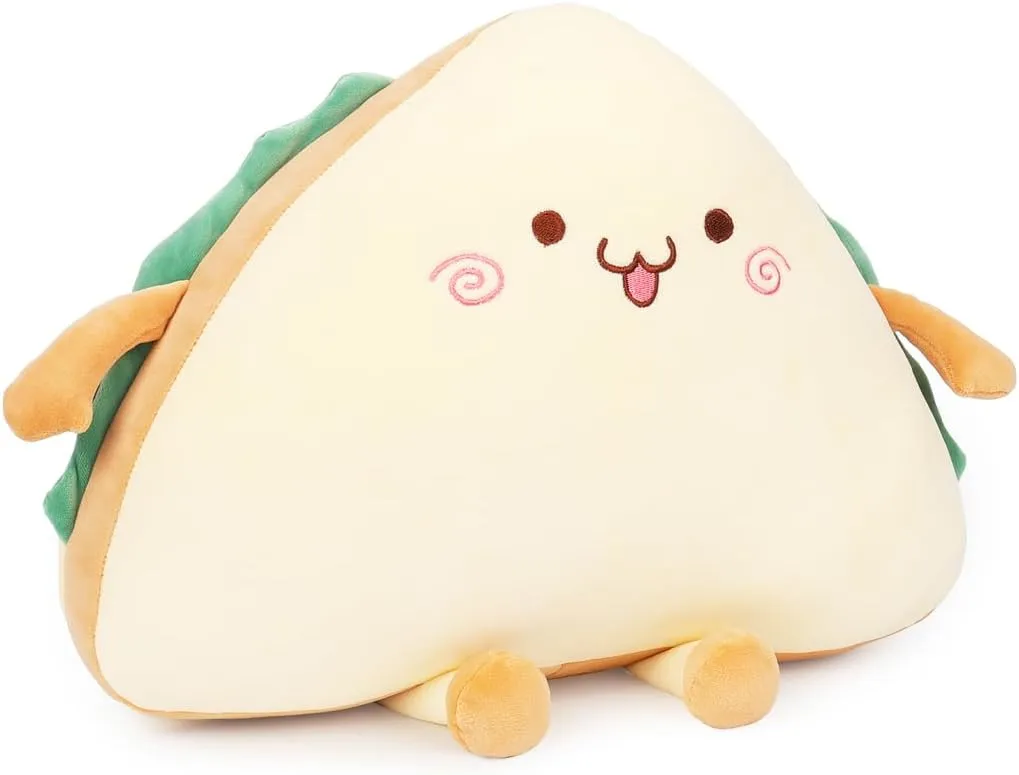 Sandwich Plush Pillow, Stuffed Food Plushies, 15.7 Inches Cute Sandwich Toy
