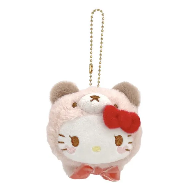 [Sanrio] Nakayoshi Omutu Kuma Plush Mascot Strap - Hello Kitty Nakajima Japan 2024
