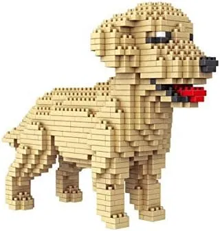 SEMKY Micro Mini Blocks Dog Series Golden Retriever Model Set, (900Pieces) -Building and Pet Toys Gifts for Kid and Adult