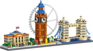 SEMKY Micro Mini Blocks London Skyline Famous Landmark Model Set,(3110Pieces) -Building and Architecture Toys Gifts for Kid
