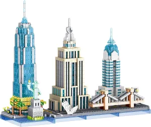 SEMKY Micro Mini Blocks New York Skyline Famous Landmark Model Set,(3264Pieces) -Building and Architecture Toys Gifts for Kid