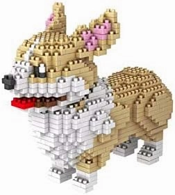 SEMKY Micro Mini Blocks Dog Series Corgi Model Set, (900Pieces) -Building and Pet Toys Gifts for Kid and Adult