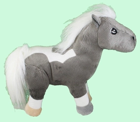 Series Two: Xena - 10" Grey and White Mini Horse Plush Toy Stuffed Animal - Based on Real-Life Adopted Pets - Benefiting The Animal Shelters They were Adopted from - Miniature