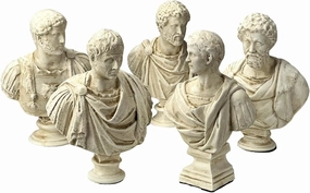 Set 5 Good Roman Emperors Nerva Trajan Hadrian Antoninus Pius Marcus Aurelius Painted Version