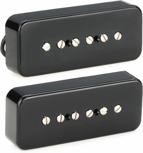 Seymour Duncan P90 Silencer Hot Soapbar Pickup Set – Black – Noise-Free High-Output P-90 Tone