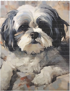 Shih Tzu Building Block Puzzle Personalized Building Bricks Block Puzzle Building Family Keepsake DIY Brick Block Puzzles Valentine's Day Gifts for Home Decor Brick Puzzle