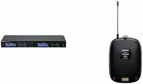 Shure SLX-D Digital Wireless Quad Receiver - Wide Tuning Range, Space-Saving Design for 4 Channels (SLXD4Q =-G57)   SLXD1 Bodypack Transmitter | G58 Band (SLXD1=-G58)