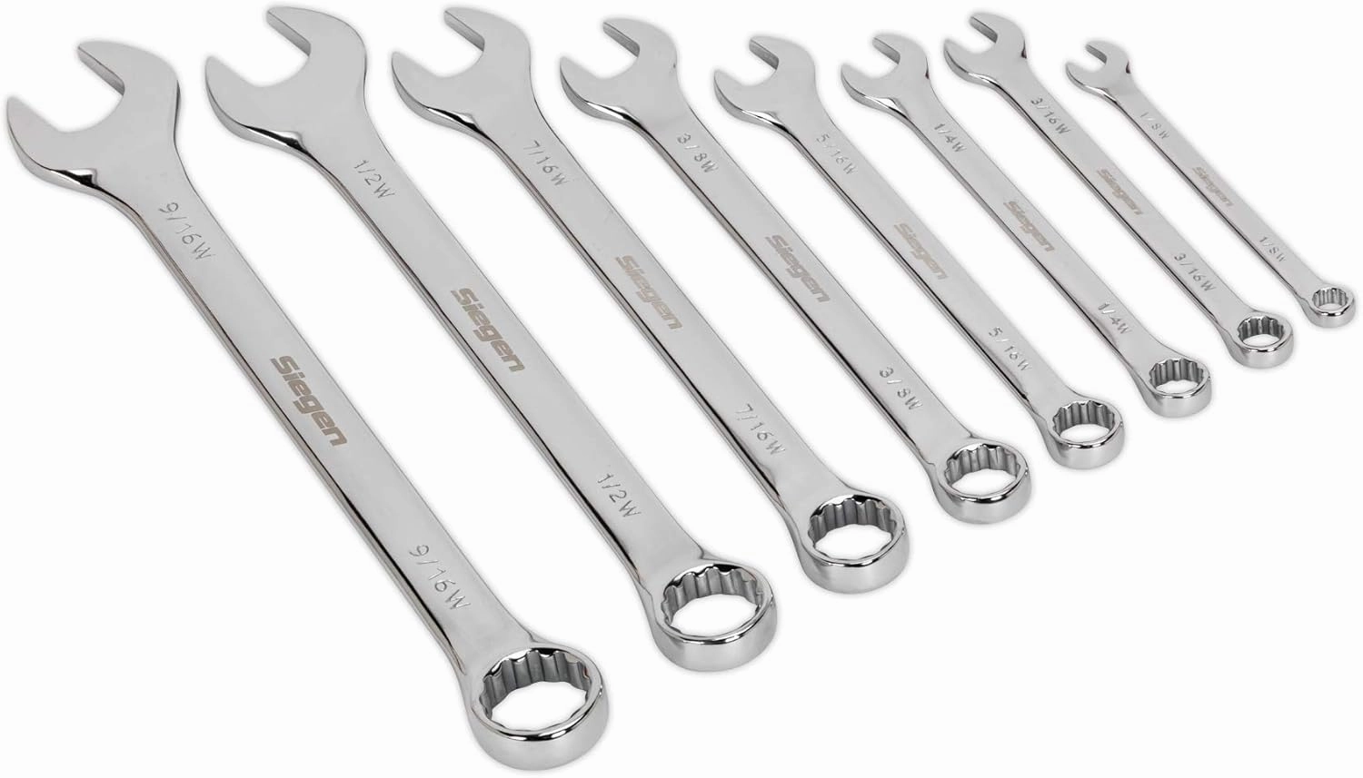 Siegen S0870 8pc Combination Spanner Set - Whitworth