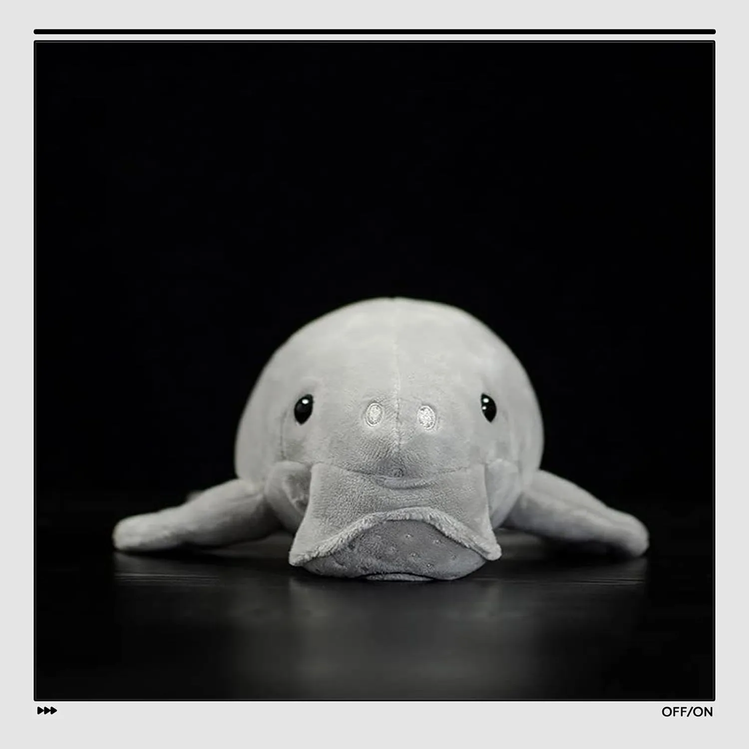 Simulated South Manatee Plush Toy, 14 Inch Grey Super Cute Plush Stuffed Toy Figure Super Soft Pillow Decoration Children's Sea Animal Gift Doll
