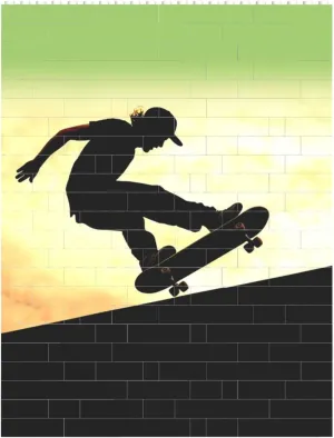 Skateboard Building Block Puzzle Personalized Building Bricks for Adults Block Puzzle Building DIY Brick Block Puzzles Valentine's Day Gifts for Home Decor Brick Puzzle
