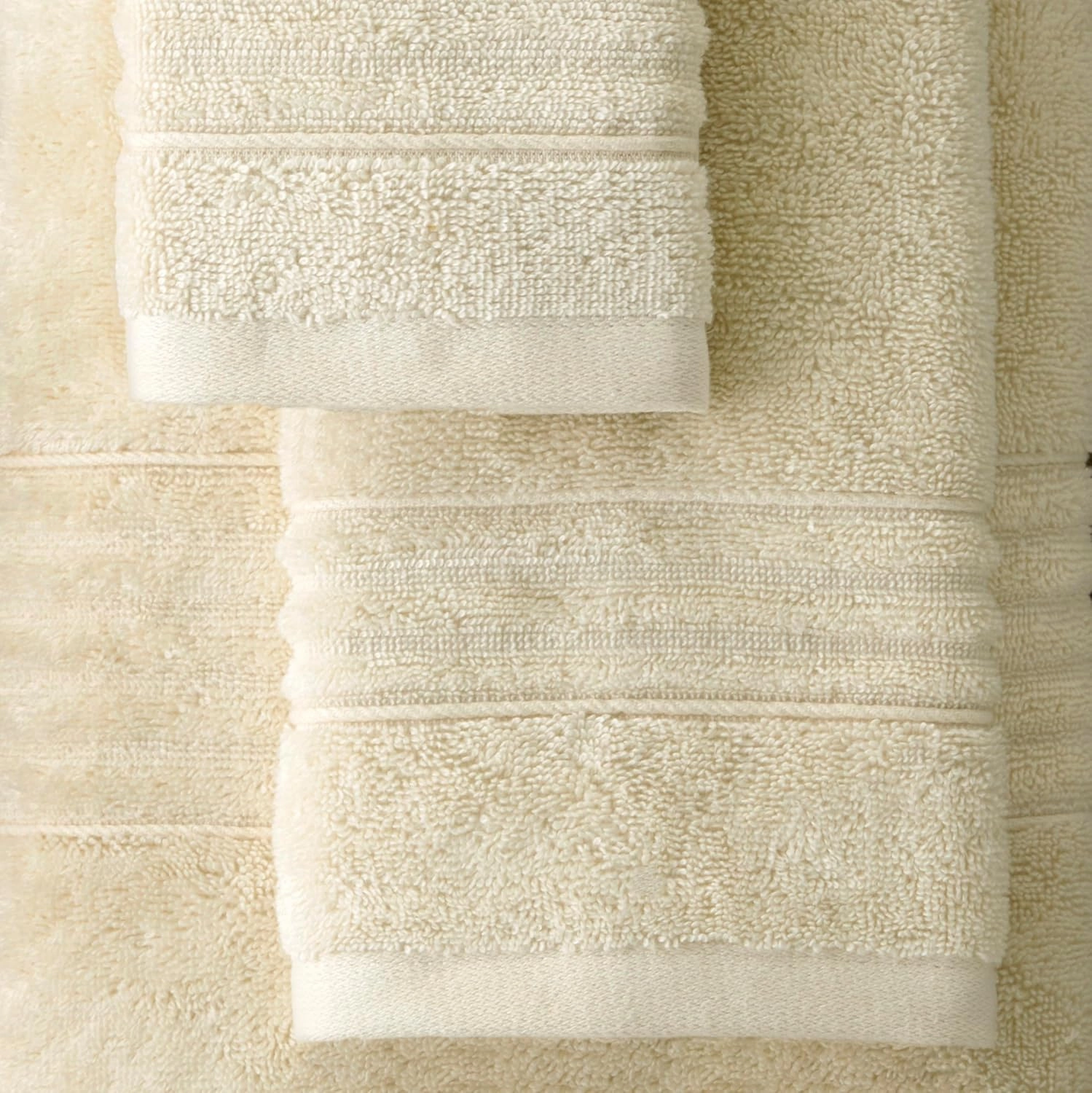SKL Home Classic SoftTouch Cotton Premium 6-Piece Towel Set, Cream