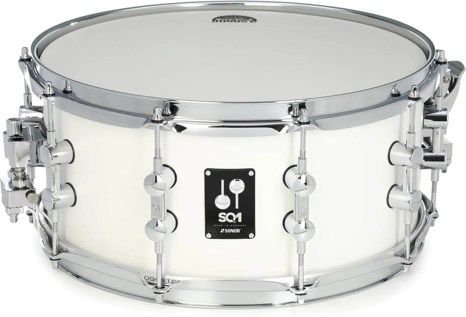 Sonor SQ1 Snare Drum - 6.5 x 14 inches, Satin Pure White