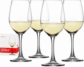 Spiegelau Wine Lovers White Wine Glasses, Set of 4, European-Made Lead-Free Crystal, Classic Stemmed, Dishwasher Safe, Professional Quality White Wine Glass Gift Set, 13.4 oz