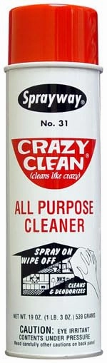 Sprayway Crazy Clean All Purpose Cleaner; Case of 12 (20 oz) cans; 12 count