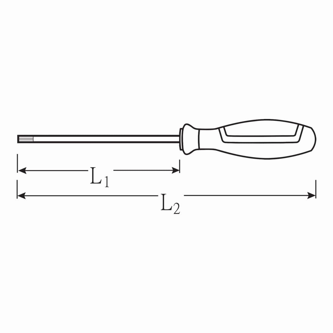 Stahlwille 46363006 6mm Torq-set® Screwdrivers DRALL  with Hexagonal Blade, 1/4 Inch Outside Hexagon, Chrome Plated, Black Tips, Length 215mm, Weight 92g, Made in Germany