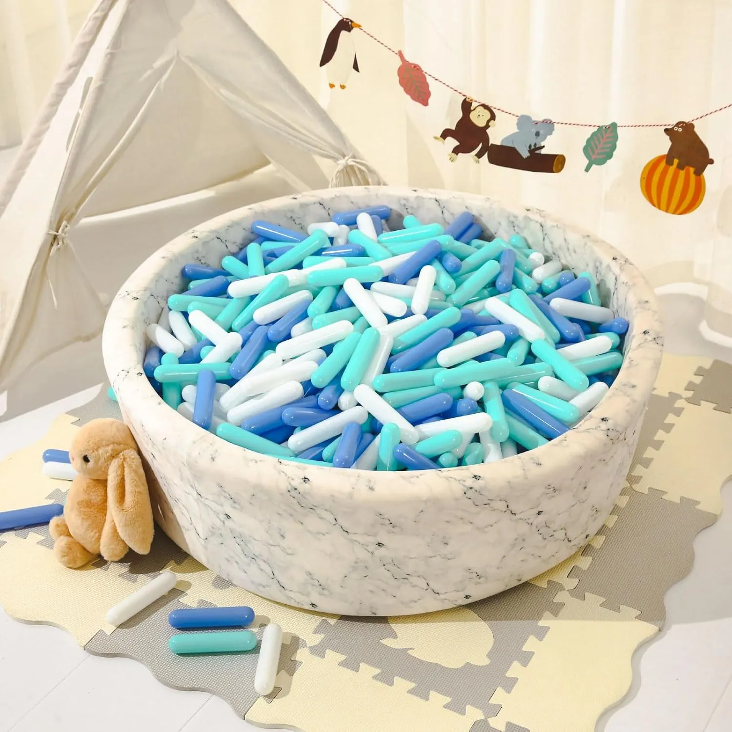 STARBOLO Ball Pit Balls for Toddlers - Pack of 50 100 250 500 1000 Ball Pit Balls 5.12inches Long Shapes Crush Proof Plastic Balls for Toddlers Ball Pits,Play Tent, Baby Pool Indoor Outdooe