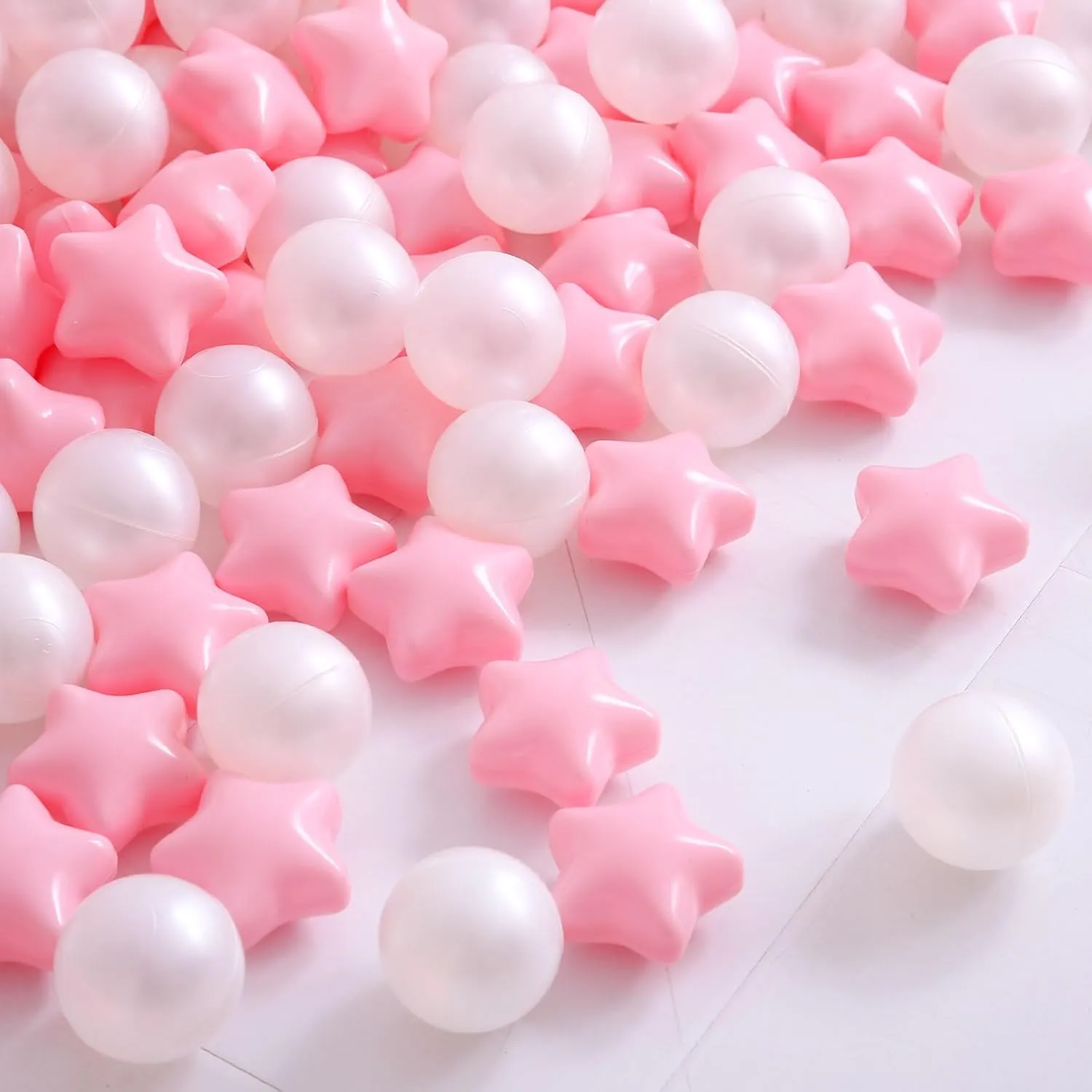 STARBOLO Ball Pit Balls Pack of 100 - BPA&Phthalate Free Non-Toxic Crush Proof Play Pit Soft Plastic Ball for 1 2 3 4 5 Years Old Toddlers Baby Kids Birthday Pool Tent Party