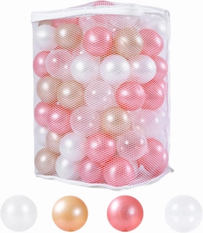 STARBOLO Ball Pit Balls for Toddlers -100pcs BPA Free Crush Proof Plastic Ball Play Toy Balls Children's Pool Water Toys, Macaron Ocean Balls for Play Tent