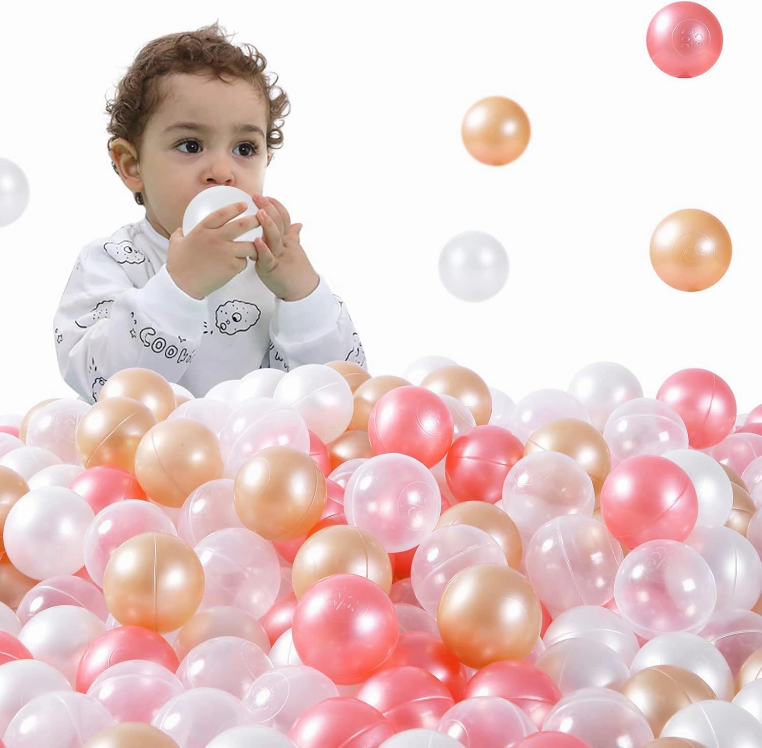 STARBOLO Ball Pit Balls for Toddlers -100pcs BPA Free Crush Proof Plastic Ball Play Toy Balls Children's Pool Water Toys, Macaron Ocean Balls for Play Tent