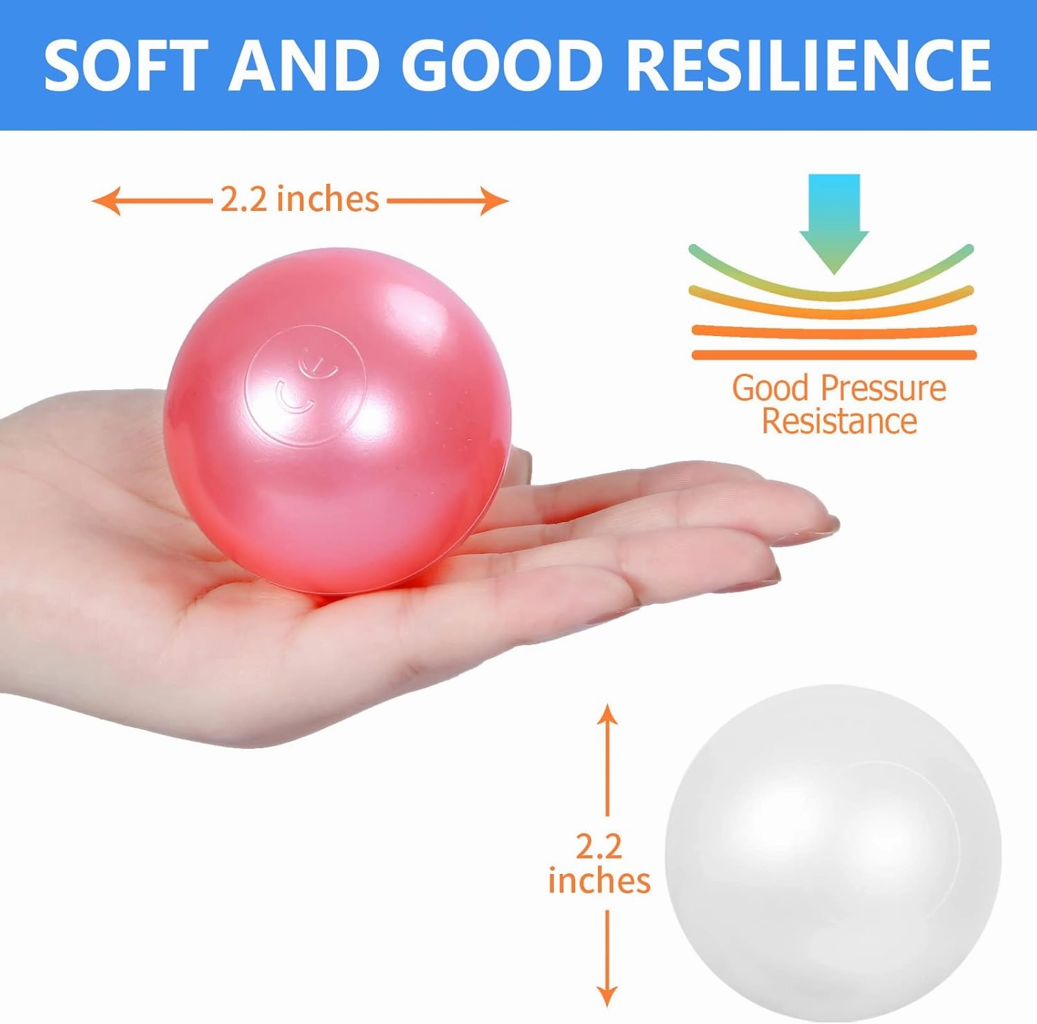 STARBOLO Ball Pit Balls for Toddlers -100pcs BPA Free Crush Proof Plastic Ball Play Toy Balls Children's Pool Water Toys, Macaron Ocean Balls for Play Tent
