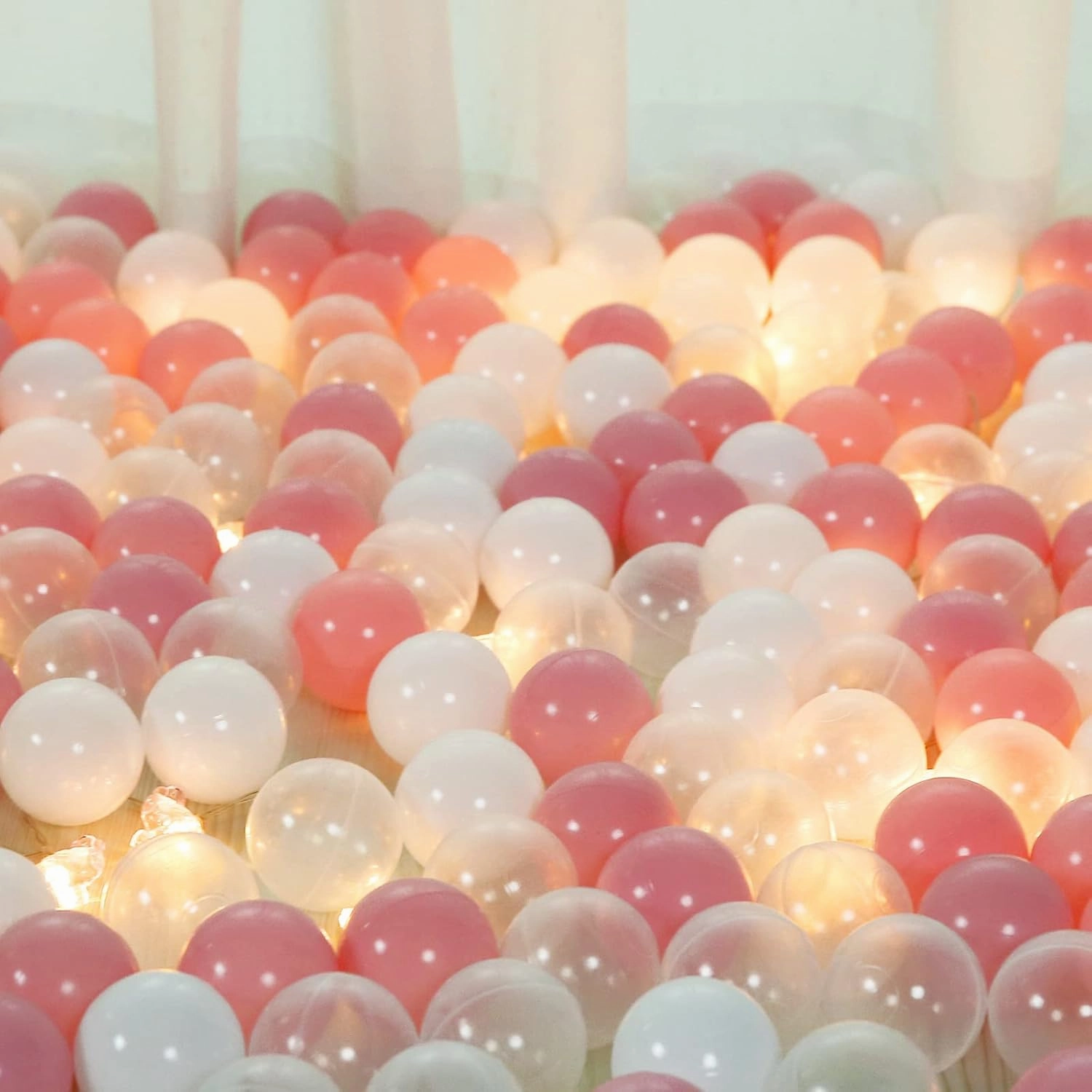 STARBOLO Ball Pit Balls Pack of 100 - BPA&Phthalate Free Non-Toxic Crush Proof Play Pit Soft Plastic Ball for 1 2 3 4 5 Years Old Toddlers Baby Kids Birthday Pool Tent Party