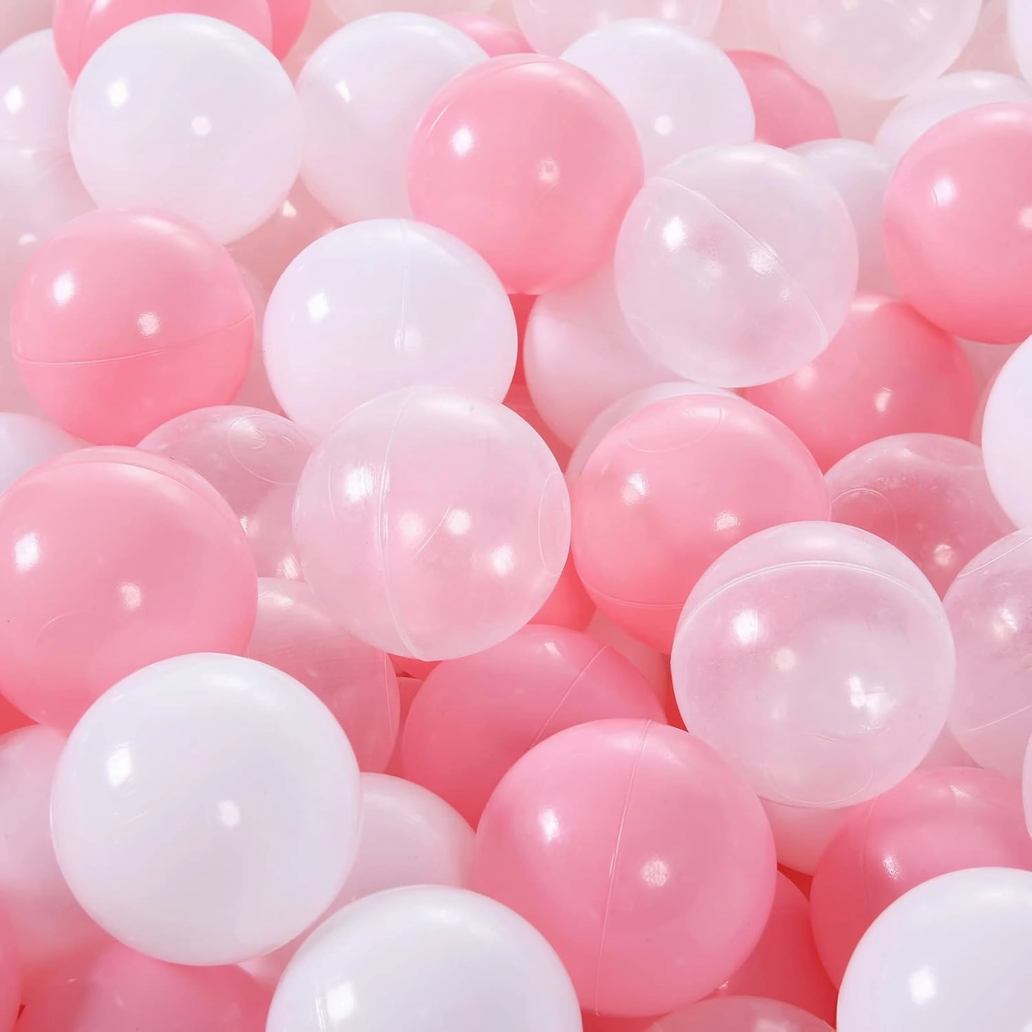 STARBOLO Ball Pit Balls Pack of 100 - BPA&Phthalate Free Non-Toxic Crush Proof Play Pit Soft Plastic Ball for 1 2 3 4 5 Years Old Toddlers Baby Kids Birthday Pool Tent Party